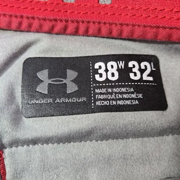 Under Armour Stretch Khakis  Men's 38 X 30 Straight Leg Red - Picture 6 of 6